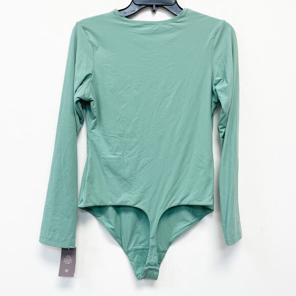 Auden Women's Luxury Collection 4-Way Stretch Long Sleeve Bodysuit Tidal Flow M - Picture 3 of 7